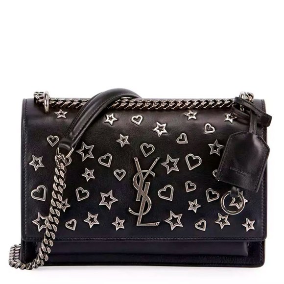 SAINT LAURENT Sunset Stars & Hearts Studded Bag - Picture 1 of 16